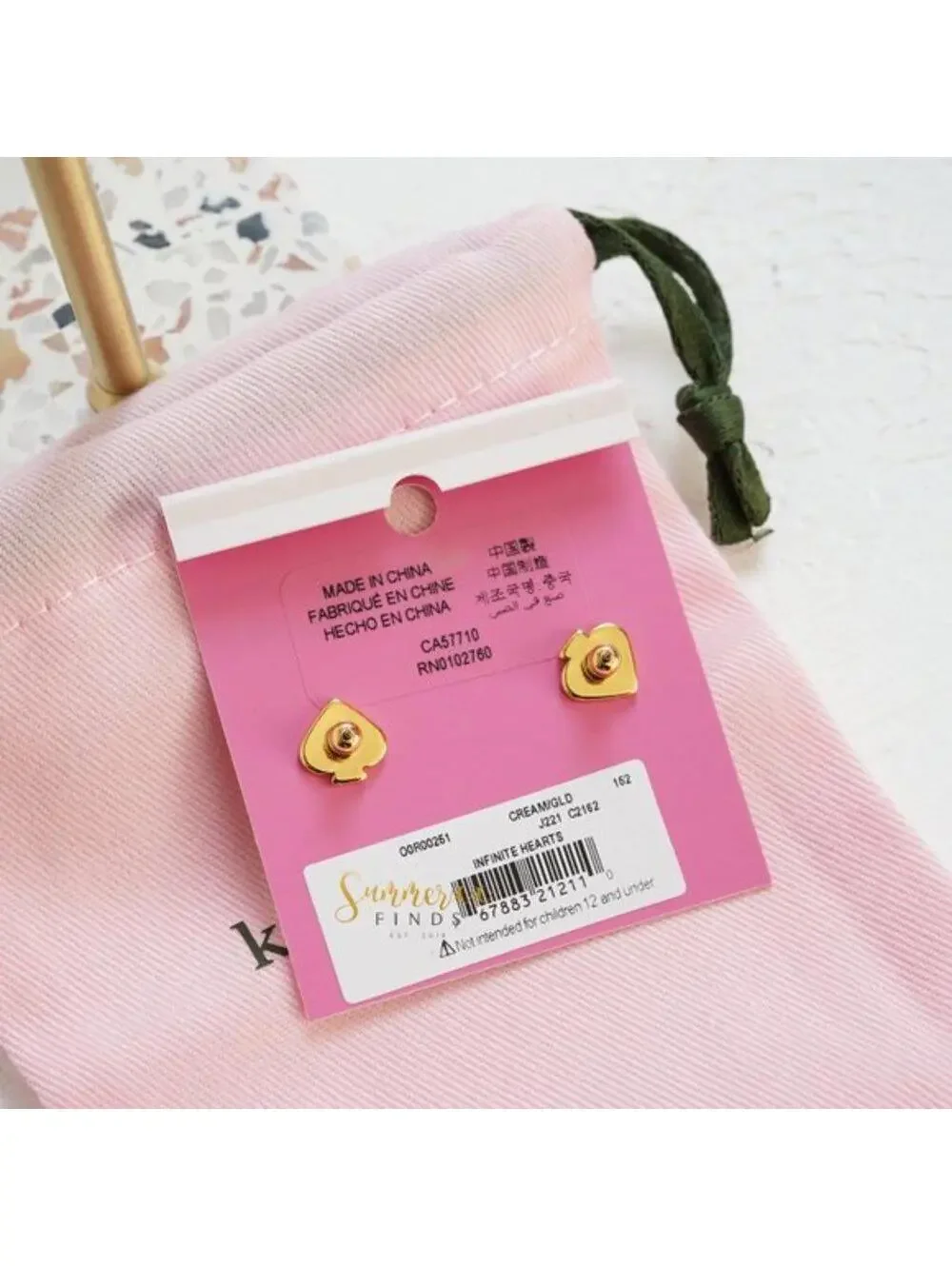 Kate Spade Infinite Hearts Studs Earrings